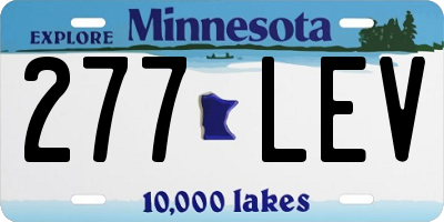 MN license plate 277LEV
