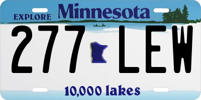 MN license plate 277LEW