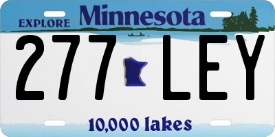 MN license plate 277LEY