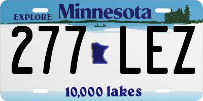 MN license plate 277LEZ