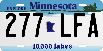 MN license plate 277LFA