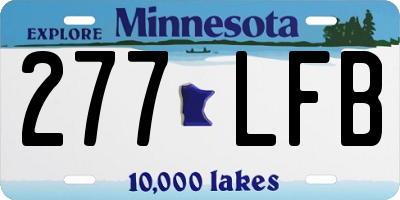 MN license plate 277LFB