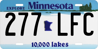 MN license plate 277LFC