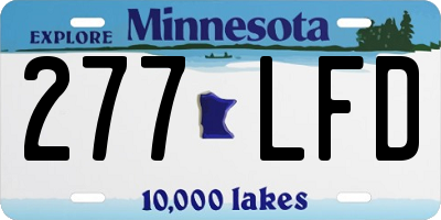 MN license plate 277LFD