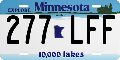 MN license plate 277LFF