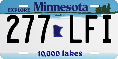 MN license plate 277LFI