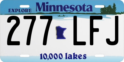 MN license plate 277LFJ