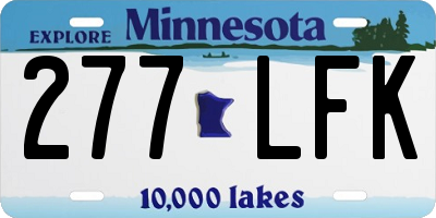 MN license plate 277LFK