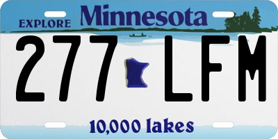 MN license plate 277LFM