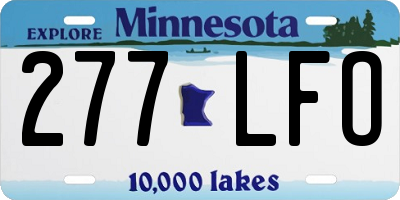 MN license plate 277LFO