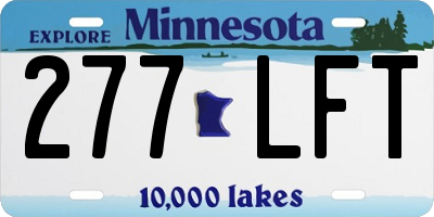 MN license plate 277LFT