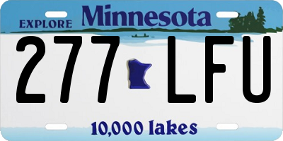 MN license plate 277LFU