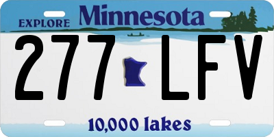 MN license plate 277LFV