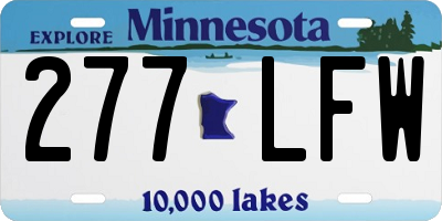 MN license plate 277LFW