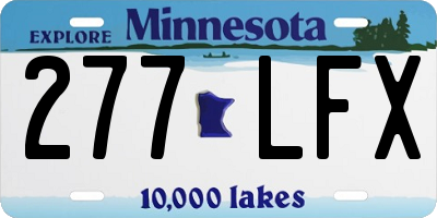 MN license plate 277LFX