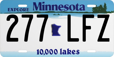 MN license plate 277LFZ
