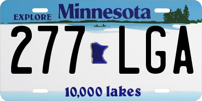 MN license plate 277LGA