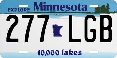 MN license plate 277LGB
