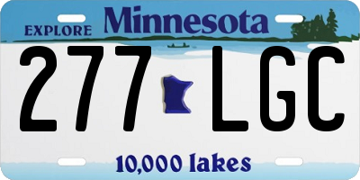 MN license plate 277LGC