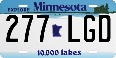 MN license plate 277LGD