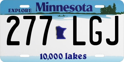 MN license plate 277LGJ