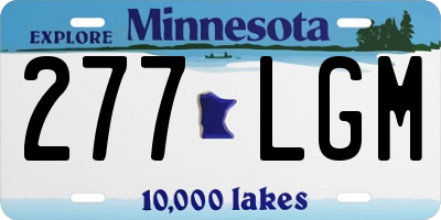 MN license plate 277LGM