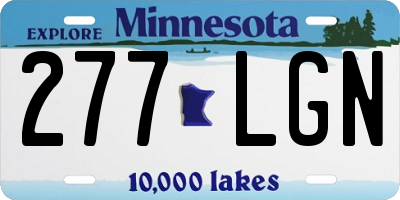 MN license plate 277LGN