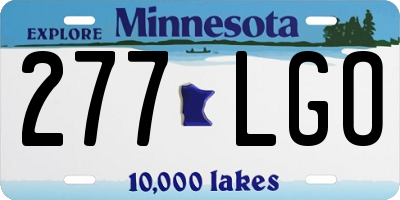 MN license plate 277LGO