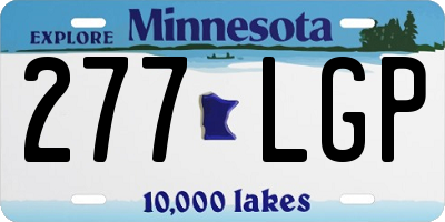 MN license plate 277LGP