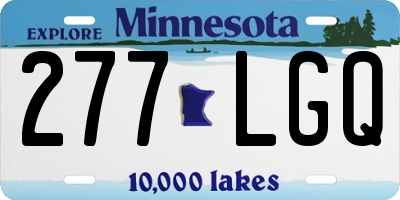 MN license plate 277LGQ
