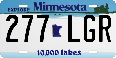 MN license plate 277LGR