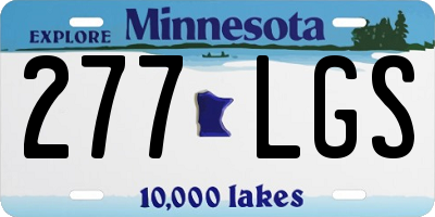 MN license plate 277LGS