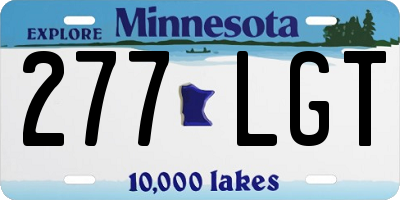 MN license plate 277LGT