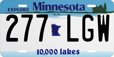 MN license plate 277LGW