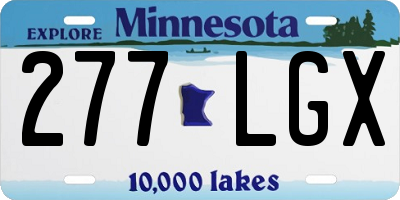 MN license plate 277LGX
