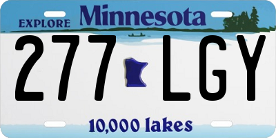 MN license plate 277LGY