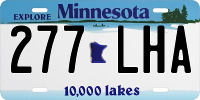 MN license plate 277LHA