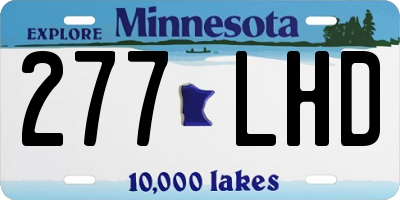MN license plate 277LHD