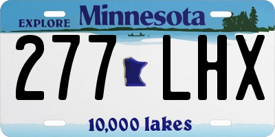 MN license plate 277LHX
