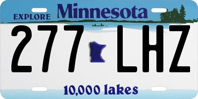 MN license plate 277LHZ