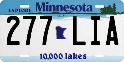 MN license plate 277LIA