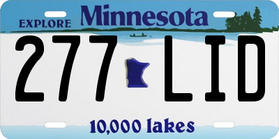 MN license plate 277LID