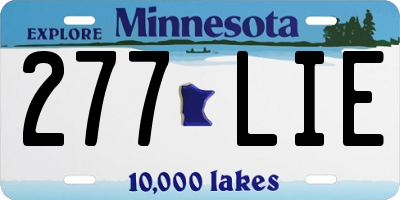 MN license plate 277LIE