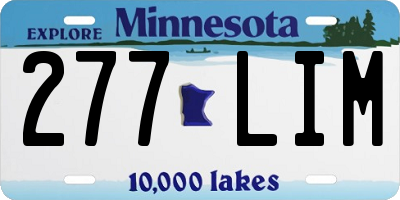 MN license plate 277LIM