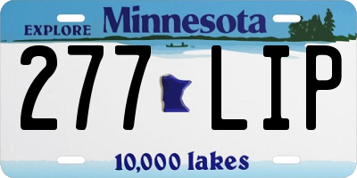 MN license plate 277LIP