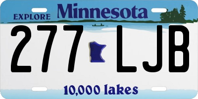 MN license plate 277LJB