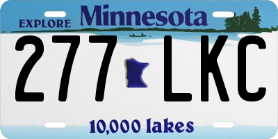 MN license plate 277LKC