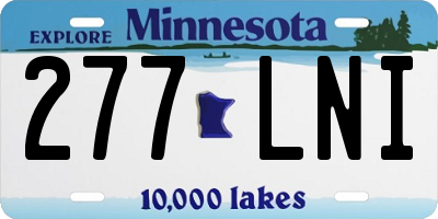 MN license plate 277LNI