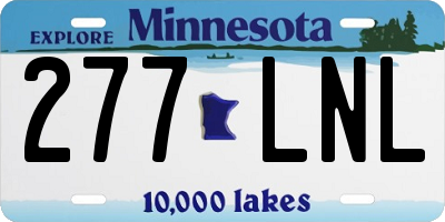 MN license plate 277LNL