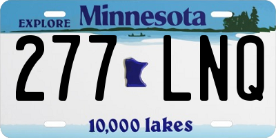MN license plate 277LNQ